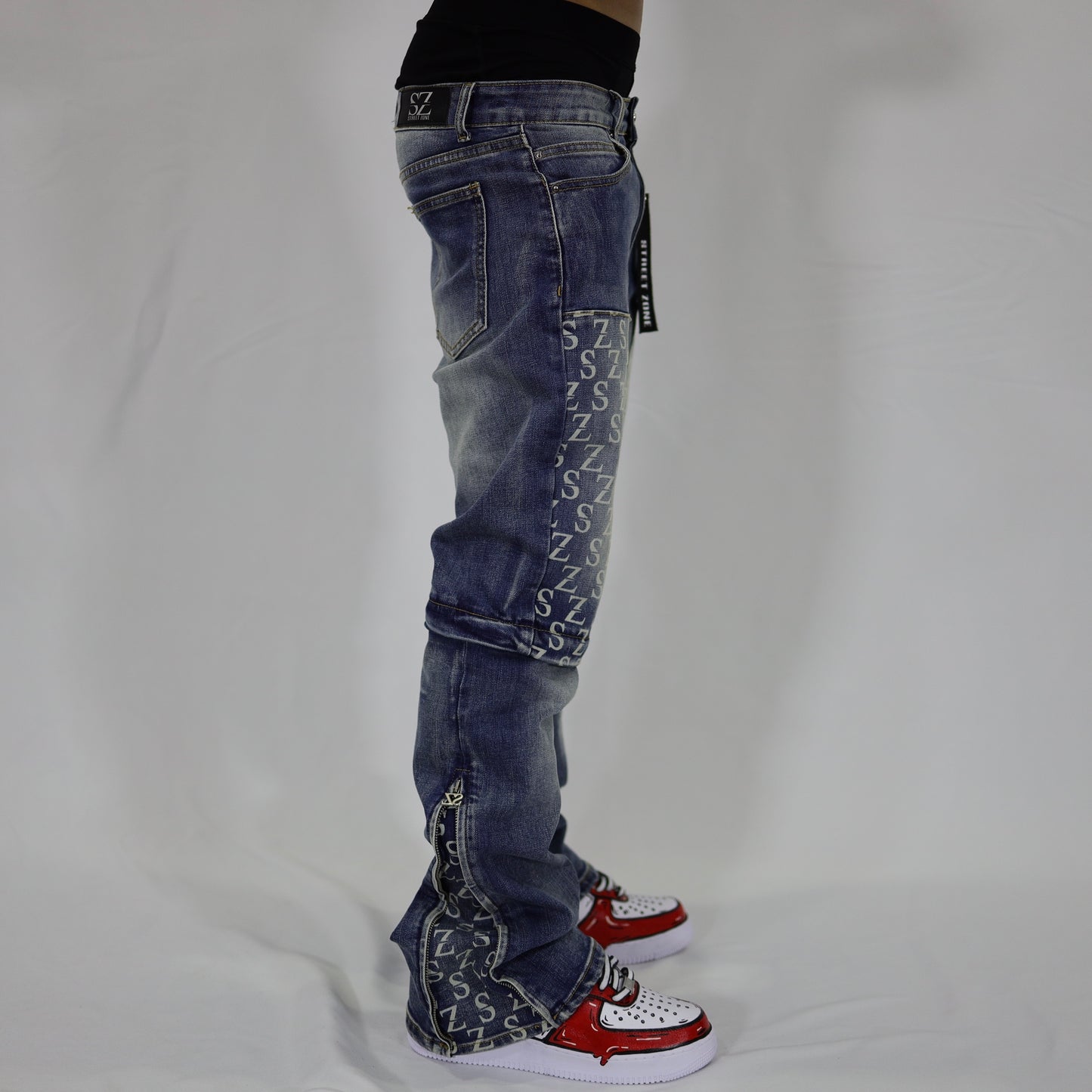 Blue flare jeans