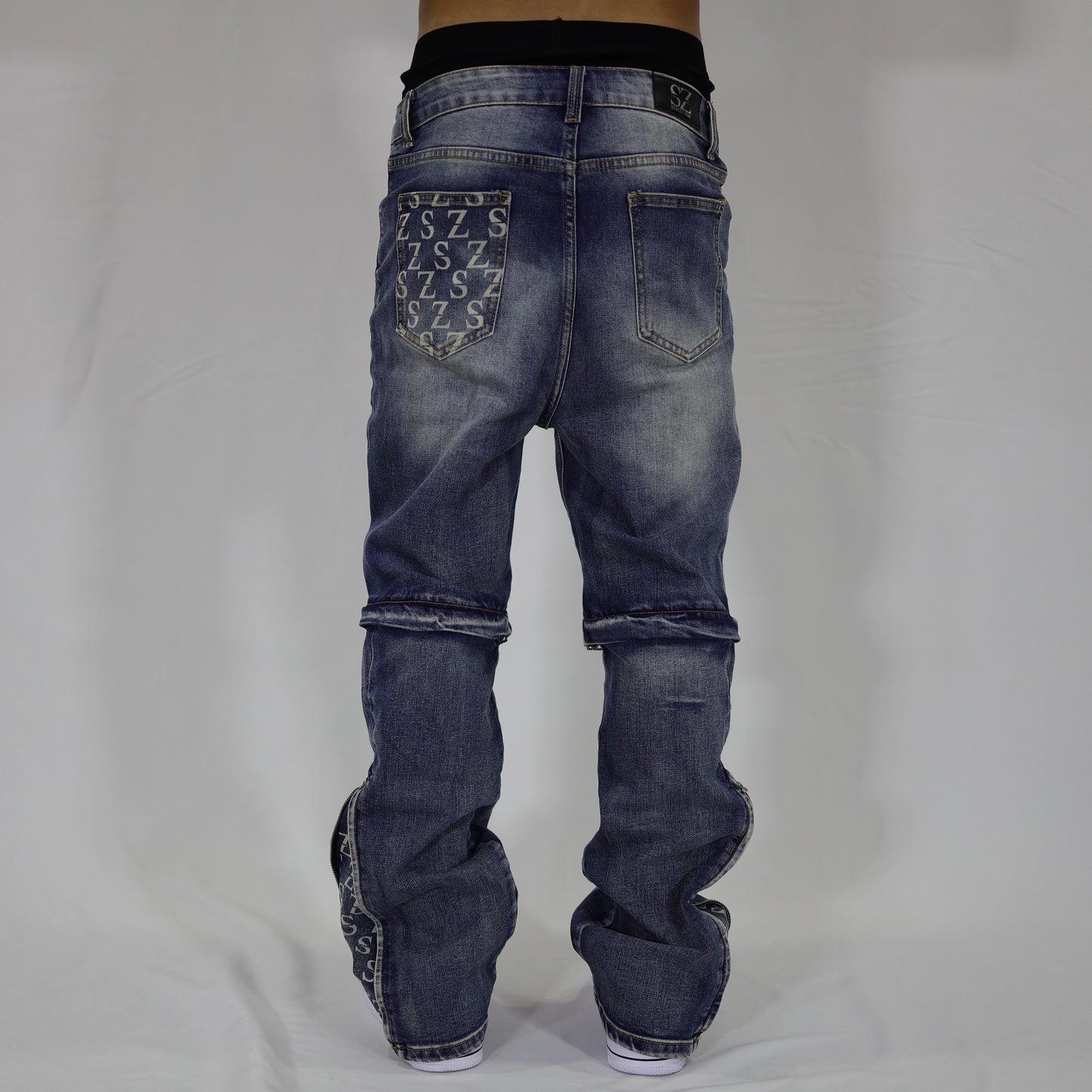 Blue flare jeans