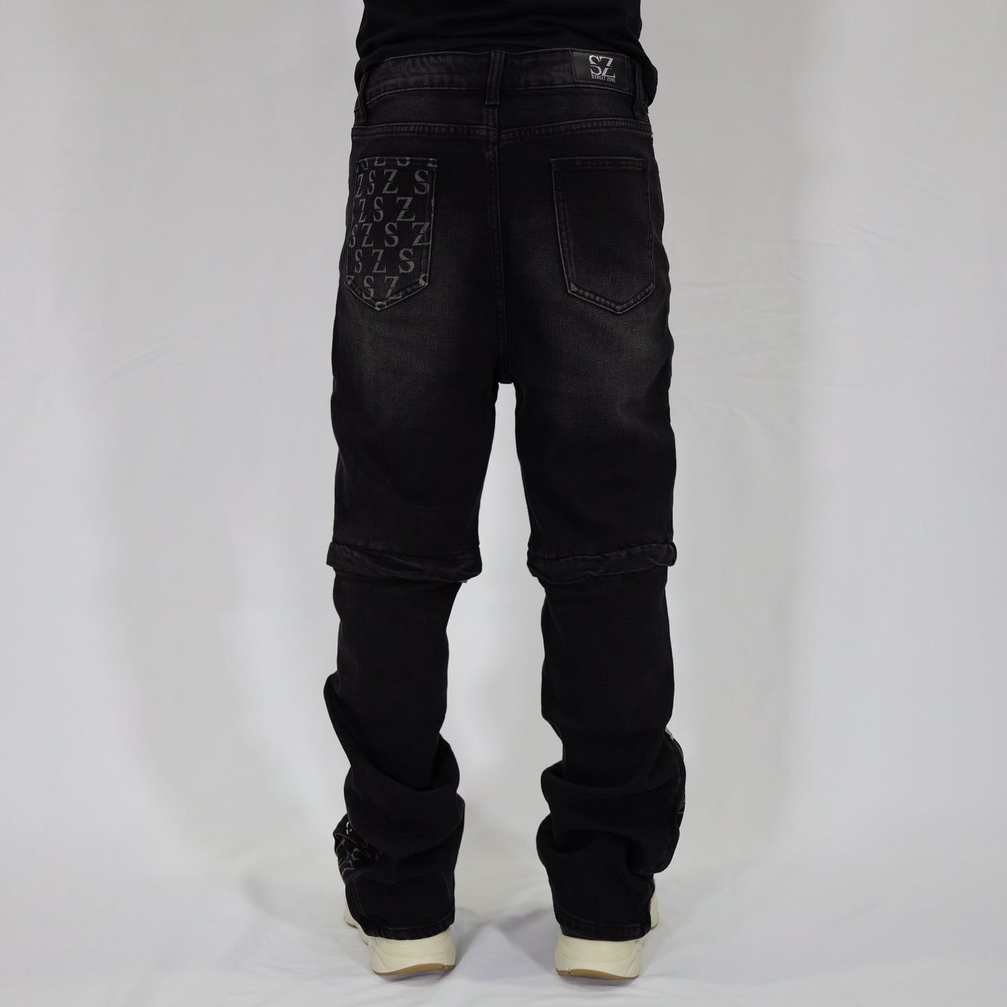 Black flare jeans