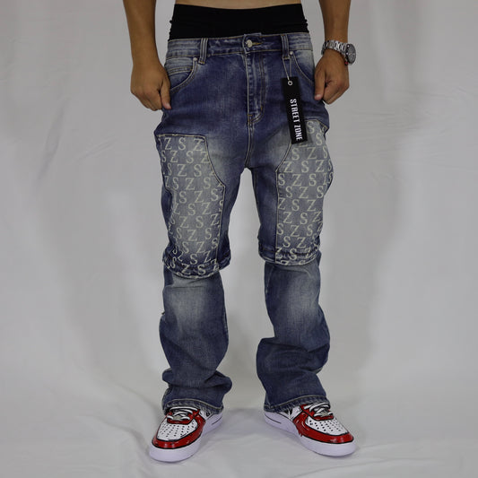 Blue flare jeans