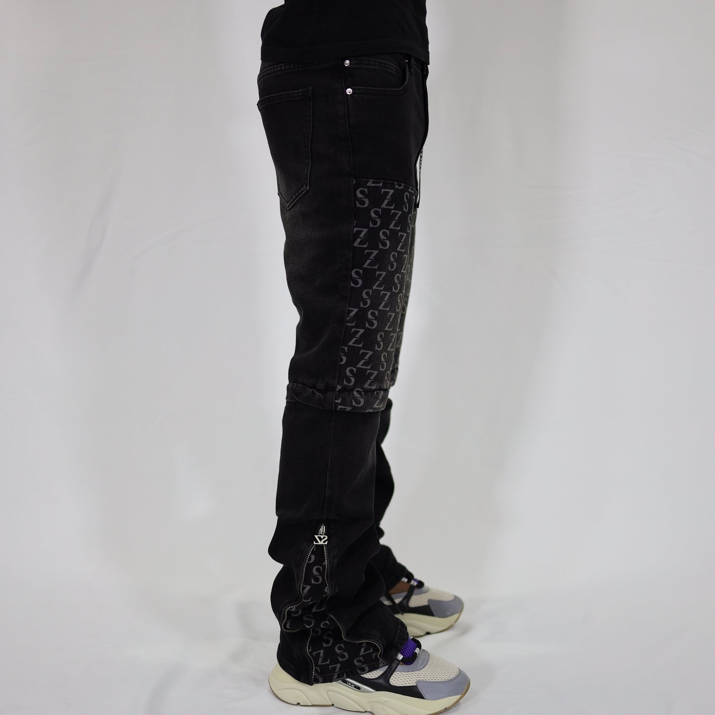 Black flare jeans
