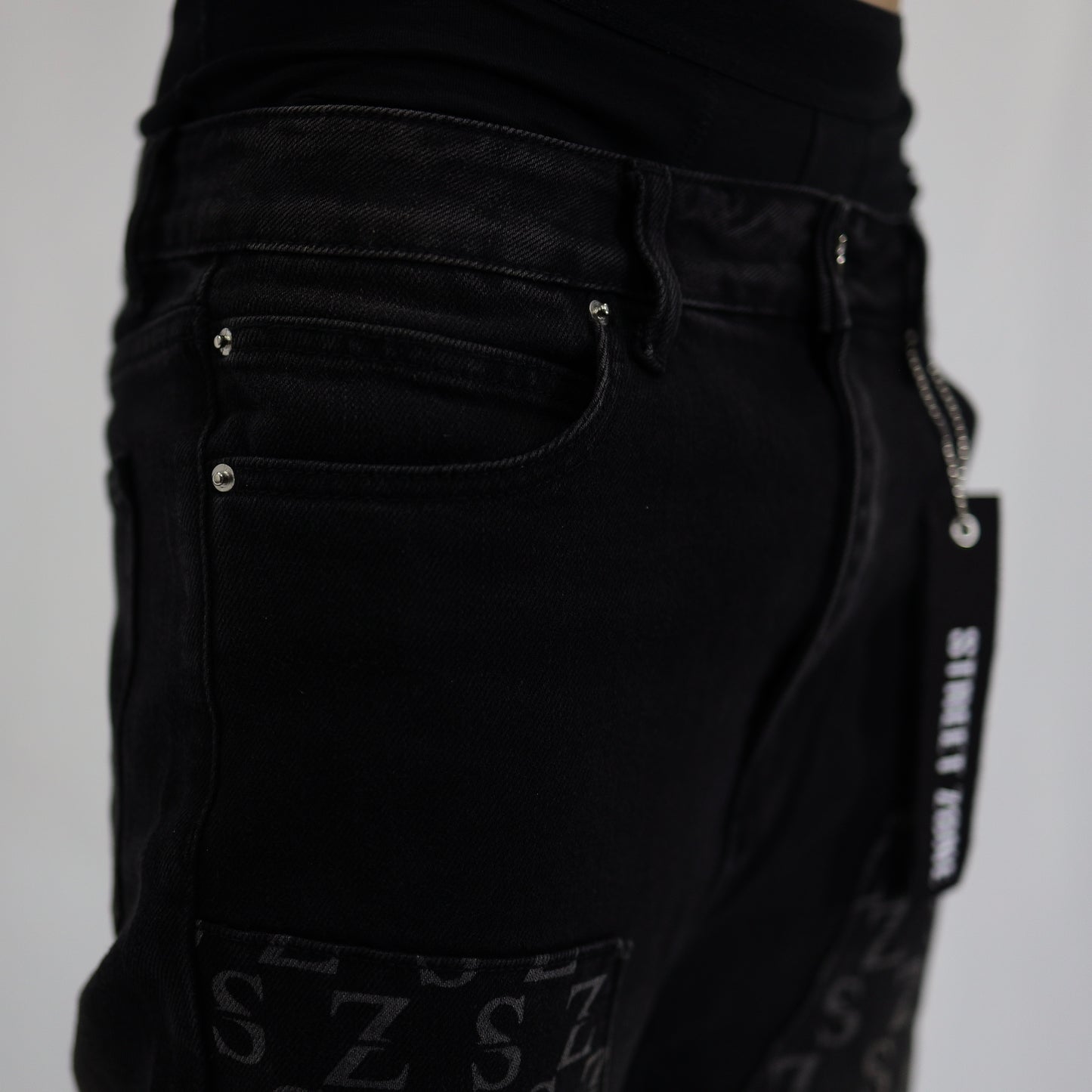 Black flare jeans