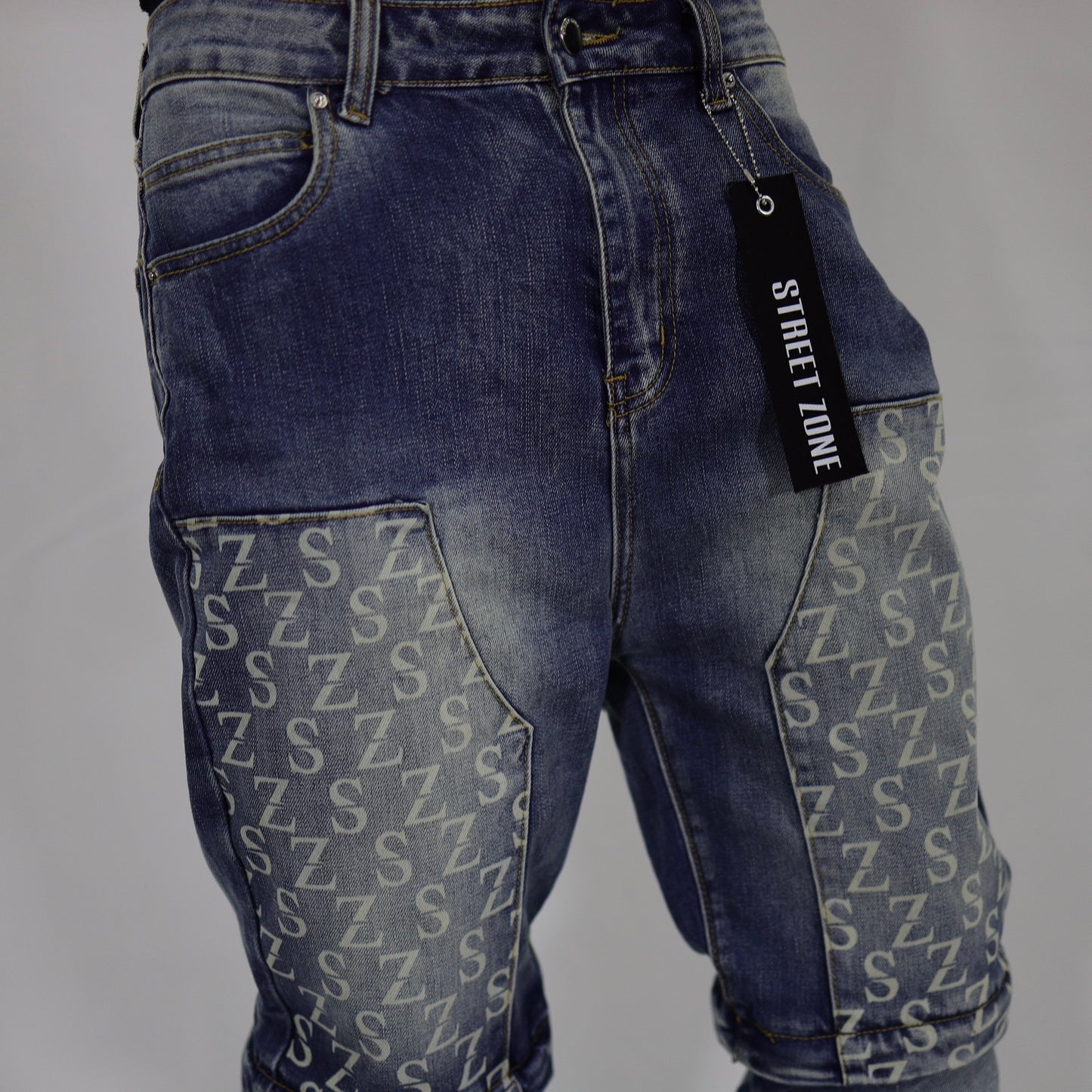 Blue flare jeans