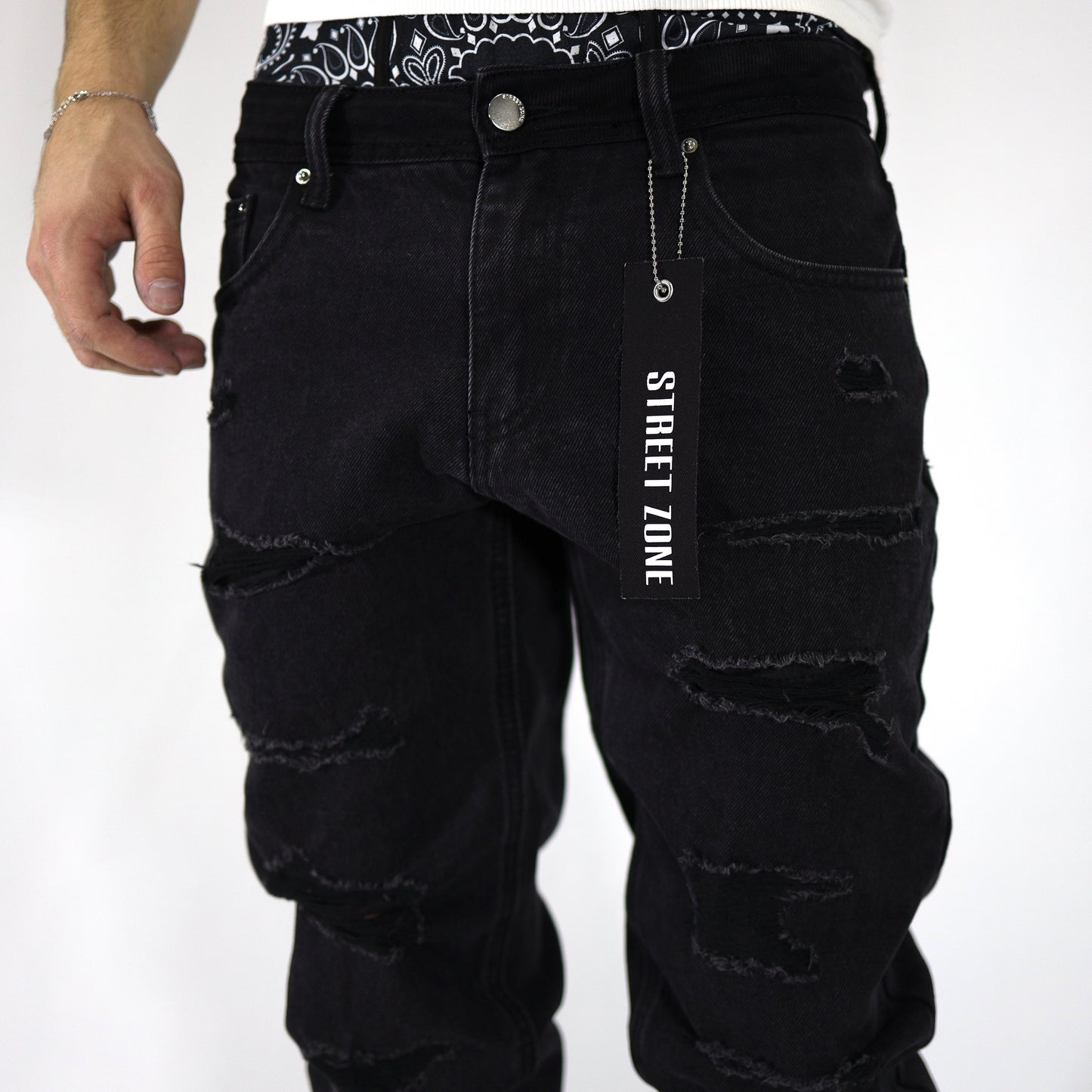 Black Distressed jeans