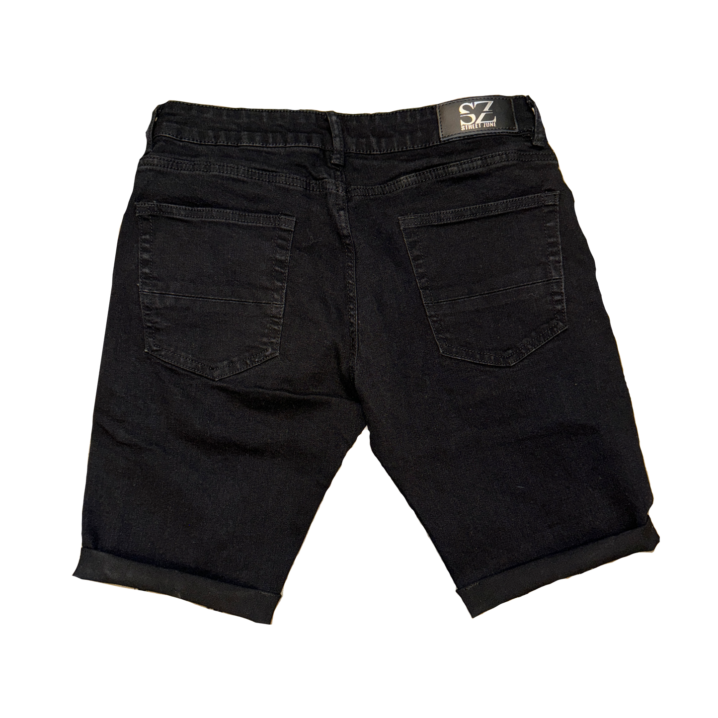 BLACK SWAROVSKI SHORT JEANS