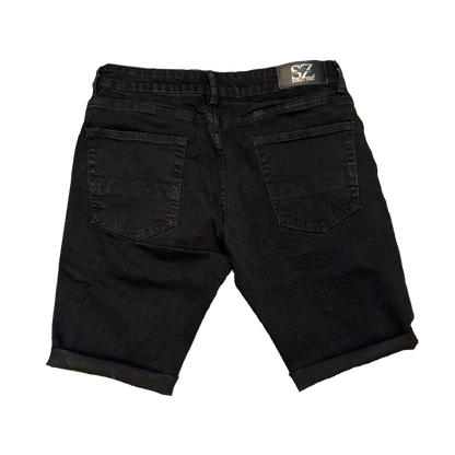 BLACK SWAROVSKI SHORT JEANS