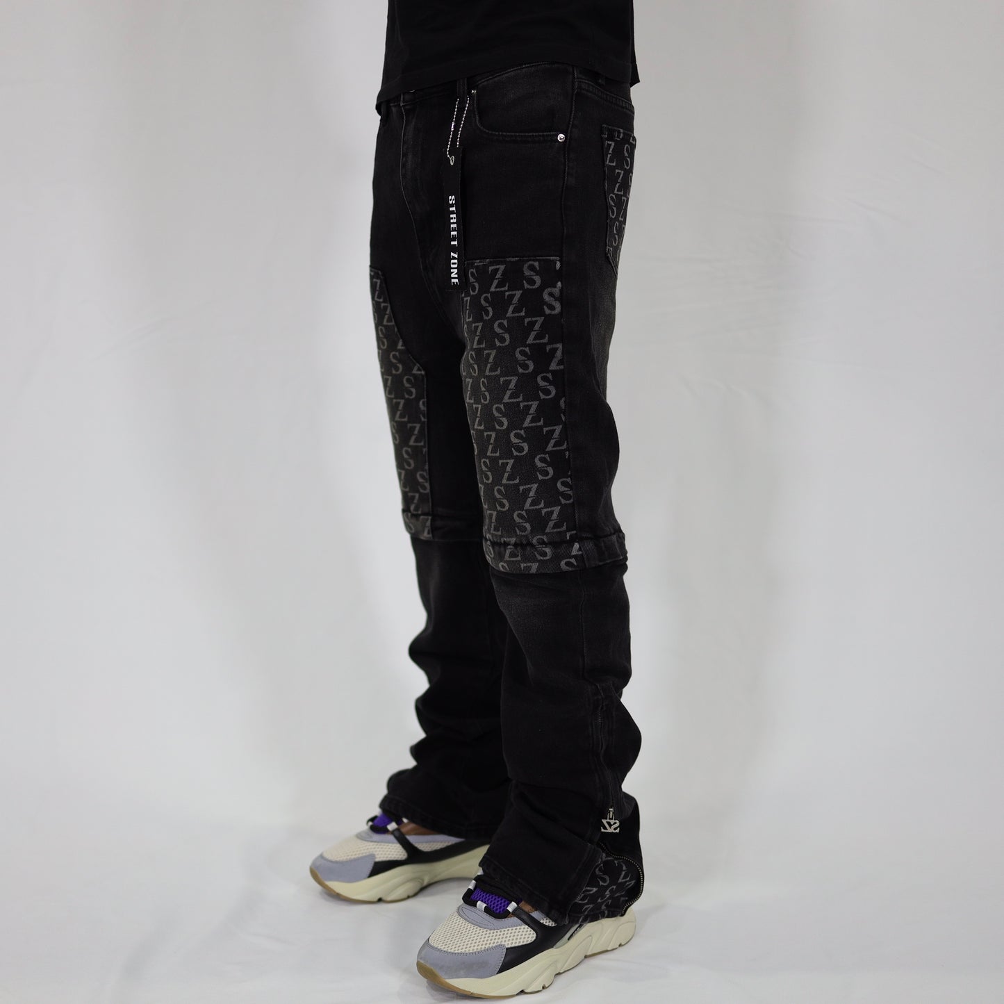 Black flare jeans