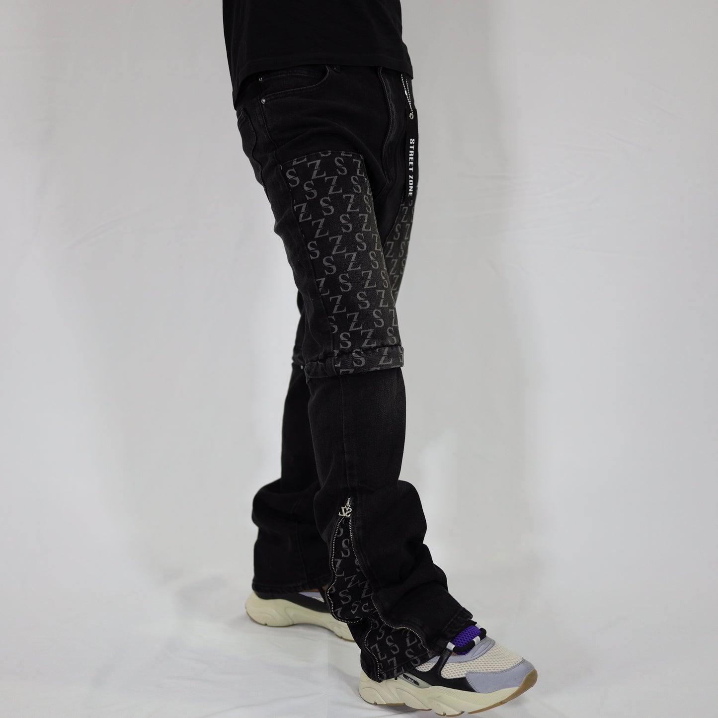 Black flare jeans