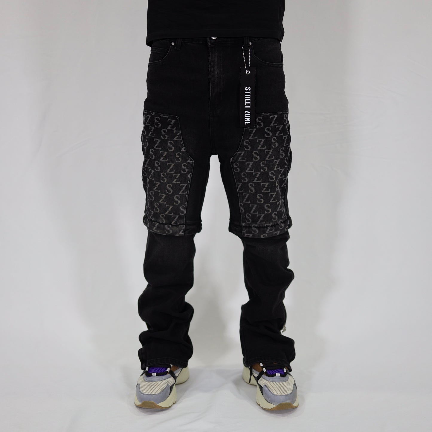 Black flare jeans