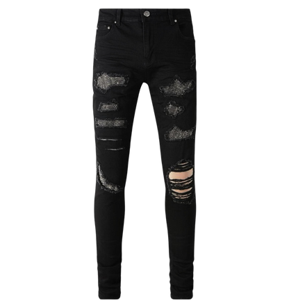 BLACK SWAROVSKY JEANS