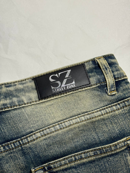 STREET ZONE ORANGE FLARED JEANS