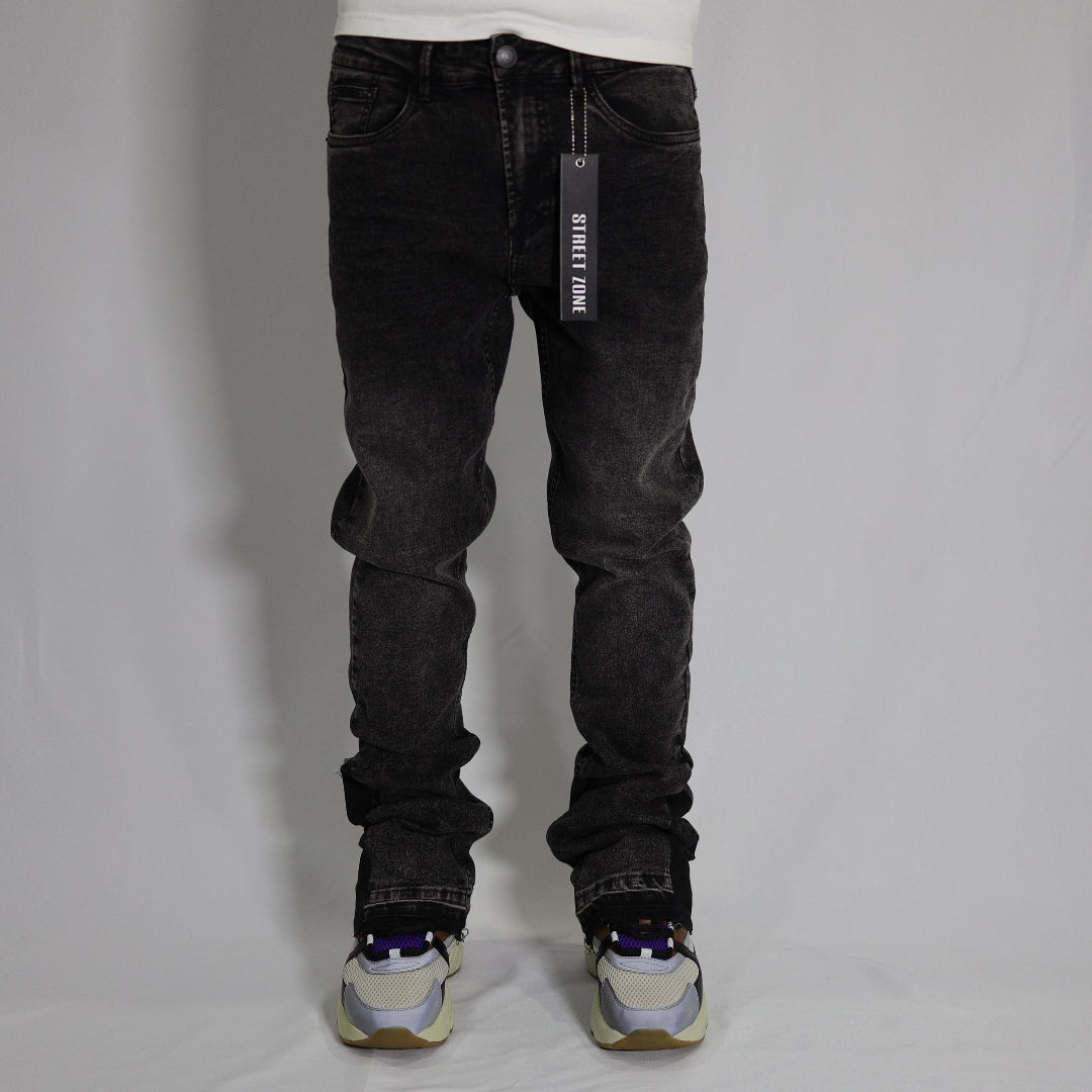 GRAY FLARED JEANS